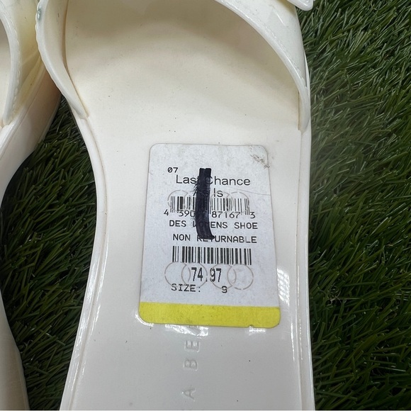 VERONICA BEARD Davina White Jelly Oversized Buckle Slide Sandals, Size 9M - Picture 6 of 11